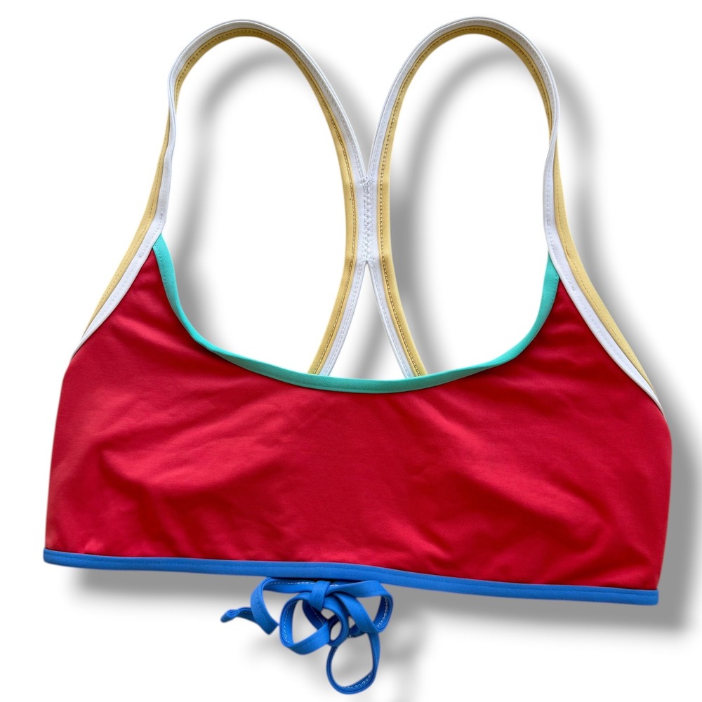 Polo Ralph Lauren Women's XL Red Modern Solids Racerback Bra Bikini Top Sporty